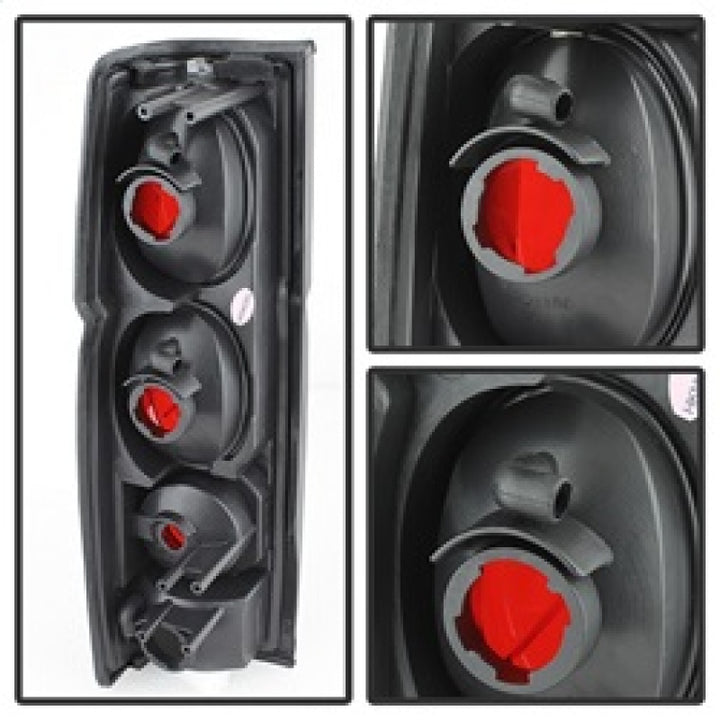 Spyder Nissan Hardbody 86-97 Euro Style Tail Lights Black Smoke ALT-YD-NH86-BSM - Bull Strap