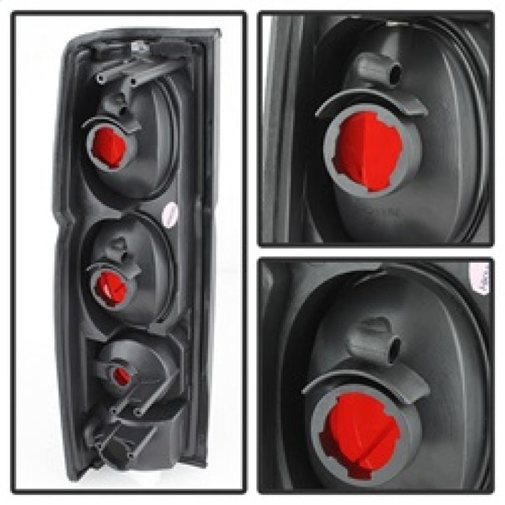 Spyder Nissan Hardbody 86-97 Euro Style Tail Lights Black Smoke ALT-YD-NH86-BSM - Bull Strap