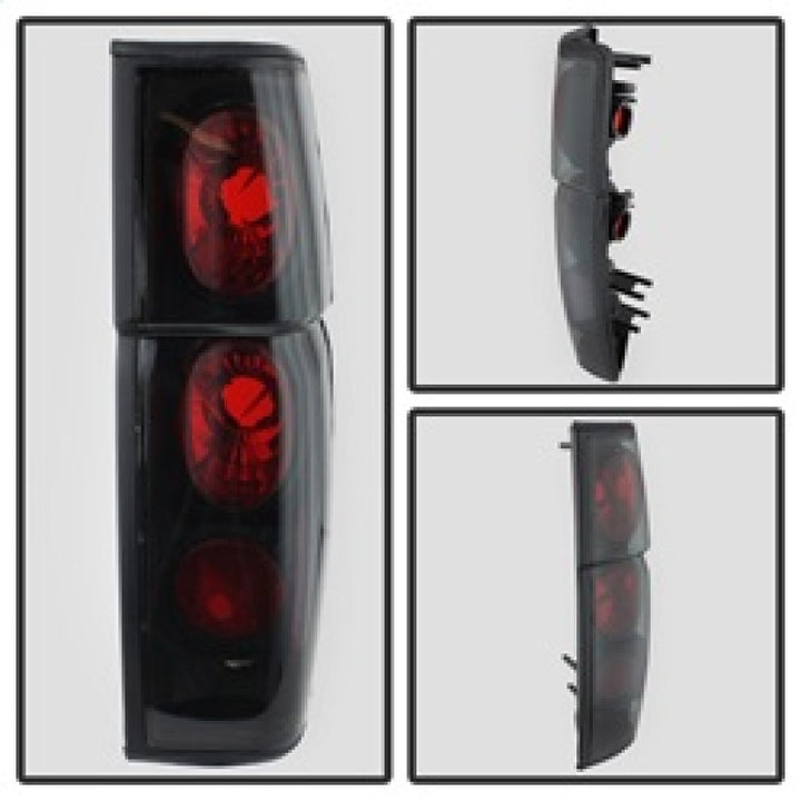 Spyder Nissan Hardbody 86-97 Euro Style Tail Lights Black Smoke ALT-YD-NH86-BSM - Bull Strap