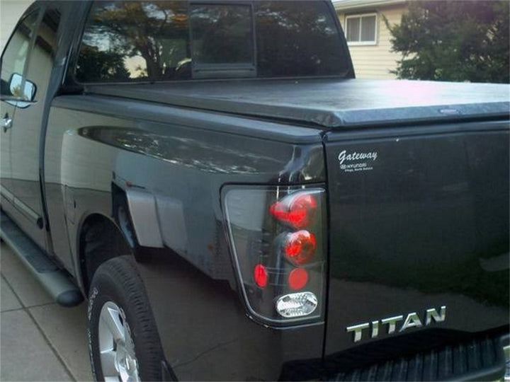 Spyder Nissan Titan 04-14 Euro Style Tail Lights Black ALT-YD-NTI04-BK - Bull Strap