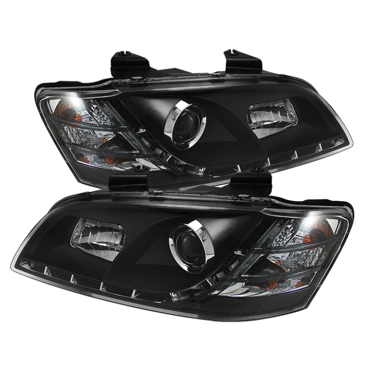 Spyder Pontiac G8 08-09 Projector Headlights DRL Black High H1 Low H7 PRO-YD-PG808-DRL-BK - Bull Strap