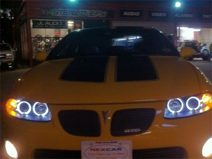 Spyder Pontiac GTO 04-06 Projector Headlights LED Halo LED Black High H1 Low H1 PRO-YD-PGTO04-HL-BK - Bull Strap