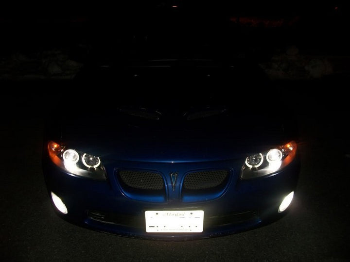 Spyder Pontiac GTO 04-06 Projector Headlights LED Halo LED Black High H1 Low H1 PRO-YD-PGTO04-HL-BK - Bull Strap