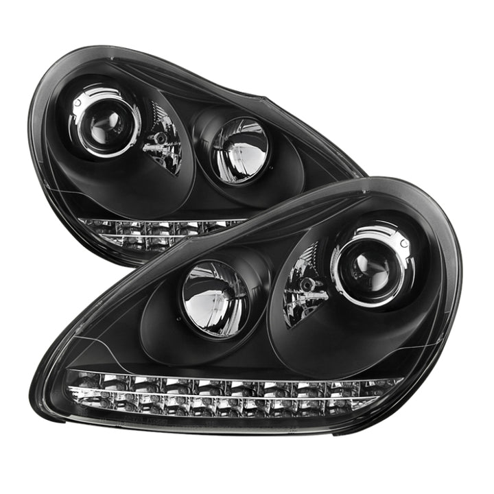 Spyder Porsche Cayenne 03-06 Projector Xenon/HID Model- DRL LED Blk PRO-YD-PCAY03-HID-DRL-BK - Bull Strap