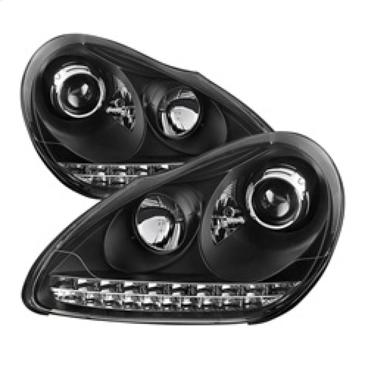 Spyder Porsche Cayenne 03-06 Projector Xenon/HID Model- DRL LED Blk PRO-YD-PCAY03-HID-DRL-BK - Bull Strap