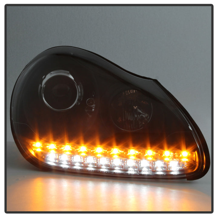 Spyder Porsche Cayenne 03-06 Projector Xenon/HID Model- DRL LED Blk PRO-YD-PCAY03-HID-DRL-BK - Bull Strap