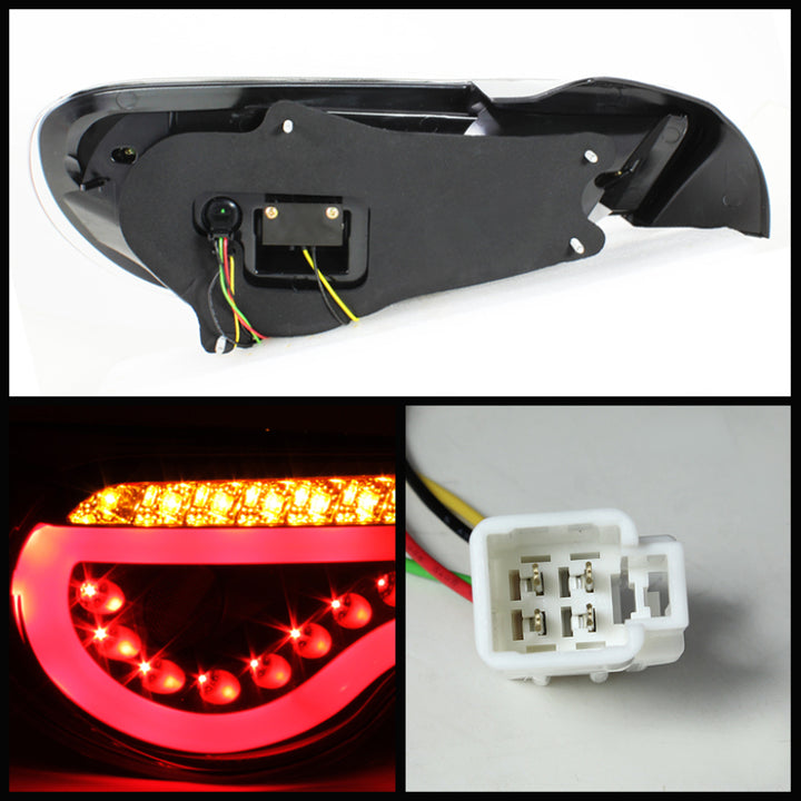 Spyder Scion FRS 12-14/Subaru BRZ 12-14 Light Bar LED Tail Lights Black ALT-YD-SFRS12-LBLED-BK - Bull Strap