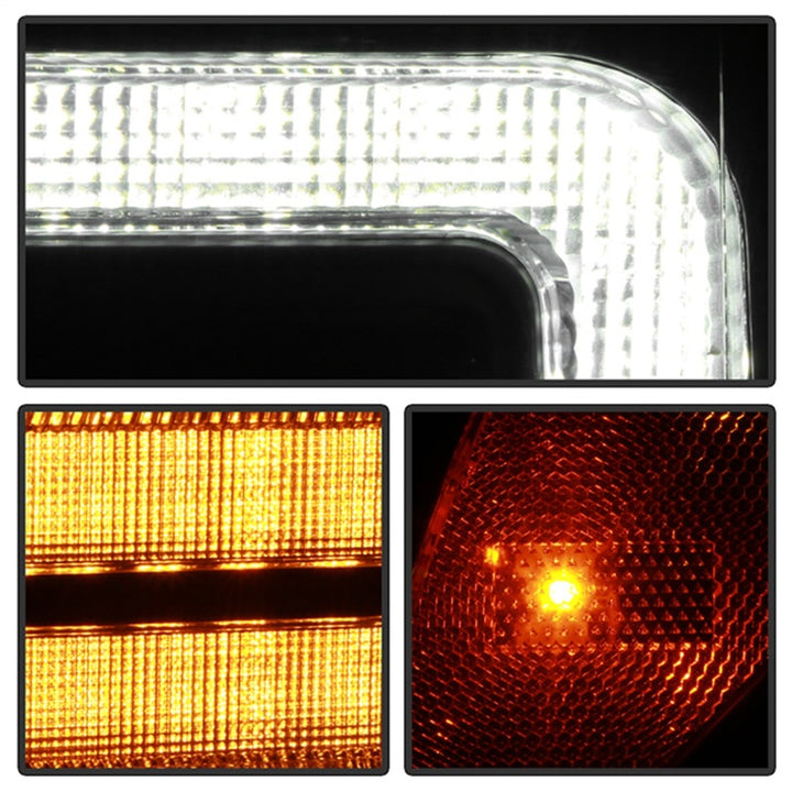 Spyder Signature 20-22 Ford F250/F350 (Halogen) Proj. Headlights - Black (PRO-YD-FS20HALSI-SEQ-BK) - Bull Strap