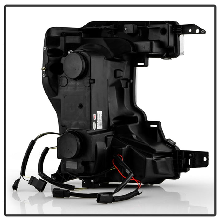 Spyder Signature 20-22 Ford F250/F350 (Halogen) Proj. Headlights - Black (PRO-YD-FS20HALSI-SEQ-BK) - Bull Strap