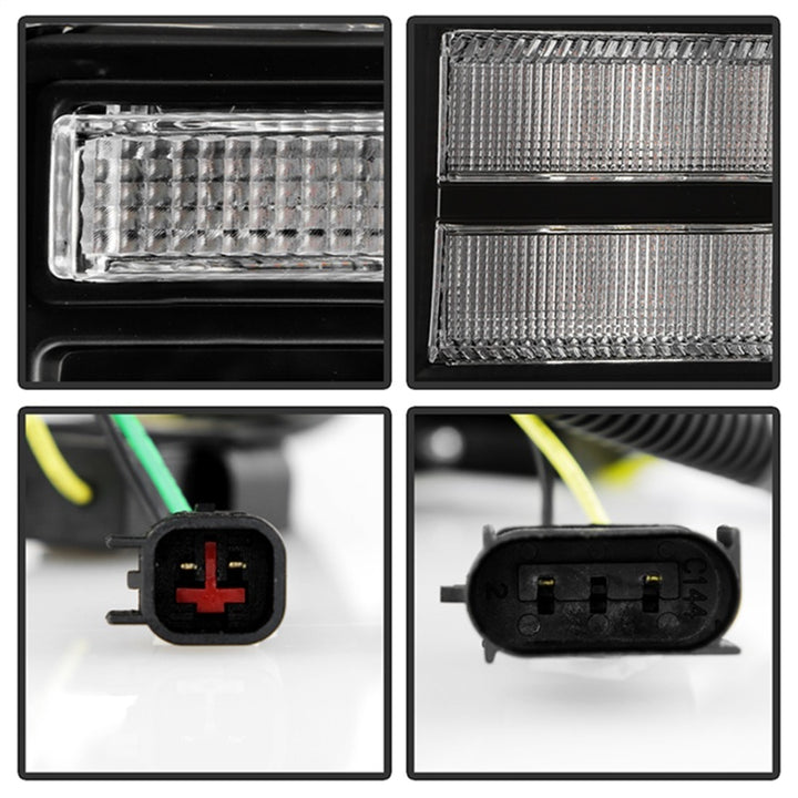 Spyder Signature 20-22 Ford F250/F350 (Halogen) Proj. Headlights - Black (PRO-YD-FS20HALSI-SEQ-BK) - Bull Strap