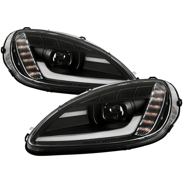 Spyder Signature Series 05-13 Chevrolet Corvette C6 Projector Headlights - Bull Strap