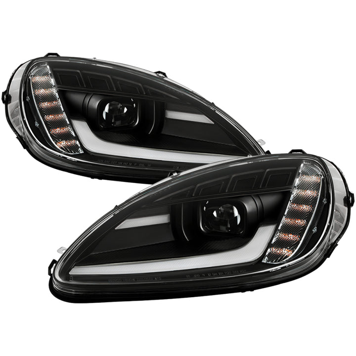 Spyder Signature Series 05-13 Chevrolet Corvette C6 Projector Headlights - Bull Strap