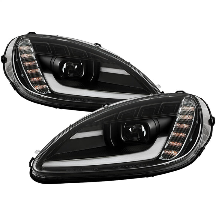 Spyder Signature Series 05-13 Chevrolet Corvette C6 Projector Headlights - Bull Strap