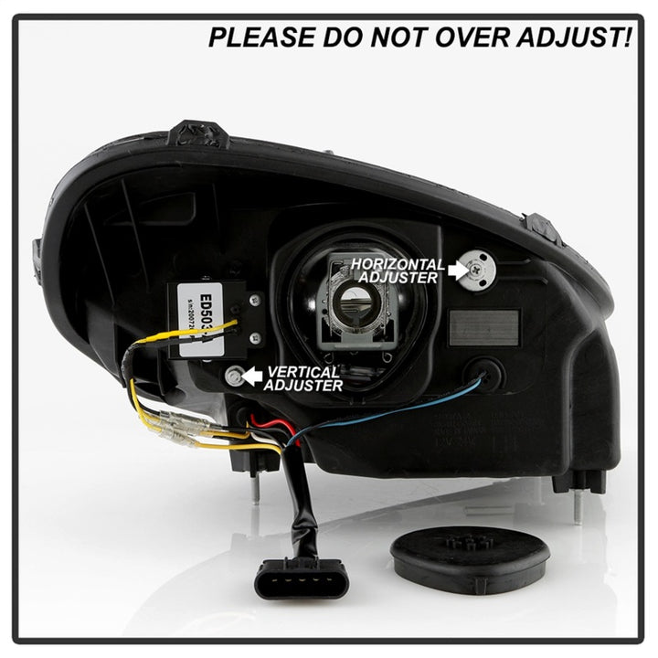 Spyder Signature Series 05-13 Chevrolet Corvette C6 Projector Headlights - Bull Strap