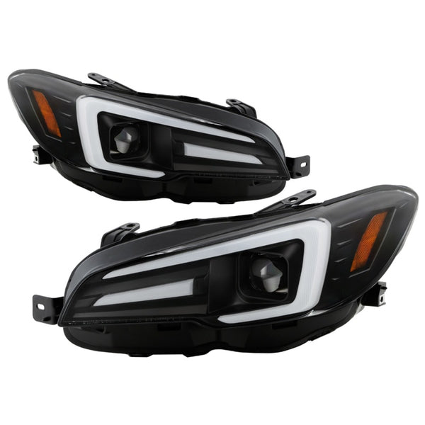 Spyder Subaru Impreza WRX 15-20 Halogen Model Projector Headlights - Black PRO-YD-SWRX15SI-SBSEQ-BK - Bull Strap