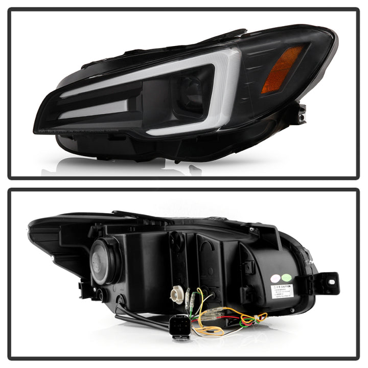 Spyder Subaru Impreza WRX 15-20 Halogen Model Projector Headlights - Black PRO-YD-SWRX15SI-SBSEQ-BK - Bull Strap