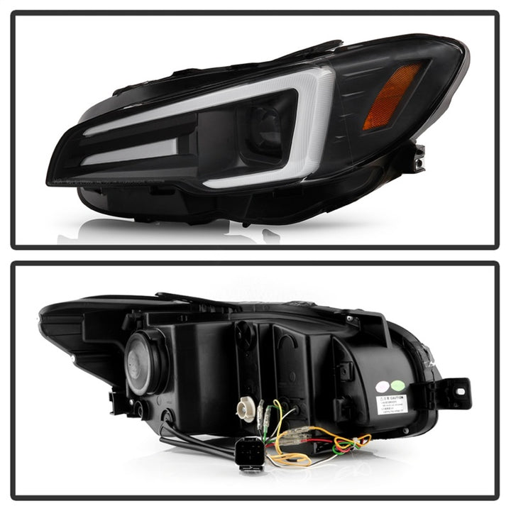 Spyder Subaru Impreza WRX 15-20 Halogen Model Projector Headlights - Black PRO-YD-SWRX15SI-SBSEQ-BK - Bull Strap