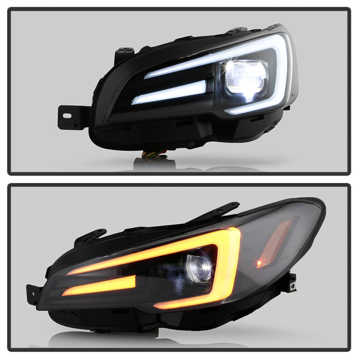 Spyder Subaru Impreza WRX 15-20 LED High-Power LED Headlights-Black PRO-YD-SWRX15LEDAP-SBSEQ-BK - Bull Strap