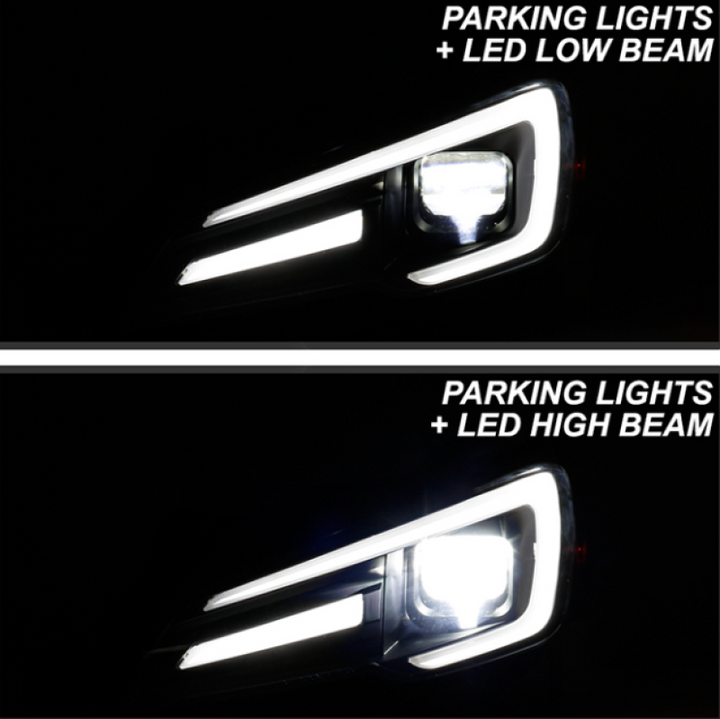 Spyder Subaru Impreza WRX 15-20 LED High-Power LED Headlights-Black PRO-YD-SWRX15LEDAP-SBSEQ-BK - Bull Strap