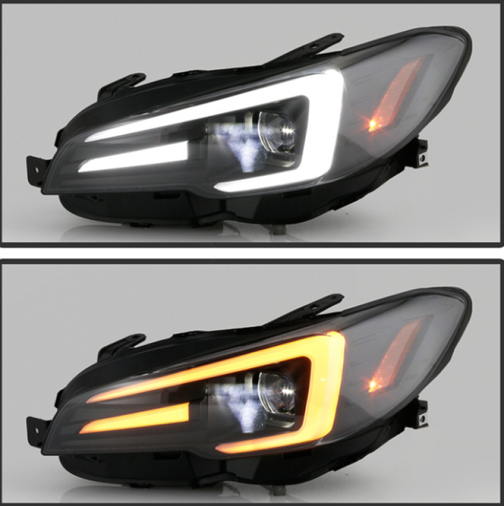 Spyder Subaru Impreza WRX 15-20 LED High-Power LED Headlights-Black PRO-YD-SWRX15LEDAP-SBSEQ-BK - Bull Strap