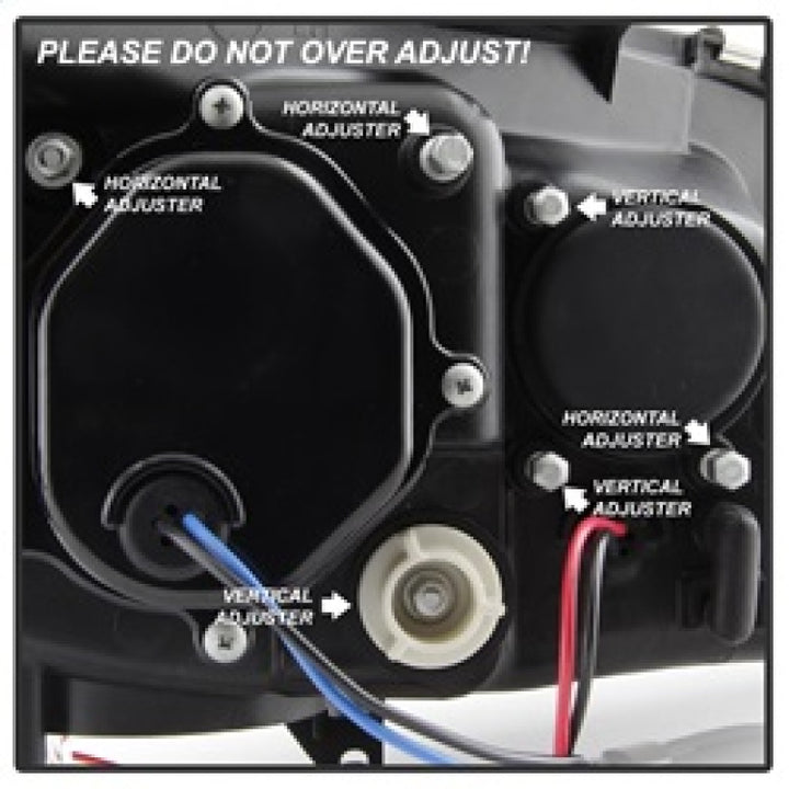 Spyder Subaru WRX 08-09 Projector Headlights - HID Model Only - Black PRO-YD-SWRX08-HID-LBDRL-BK - Bull Strap