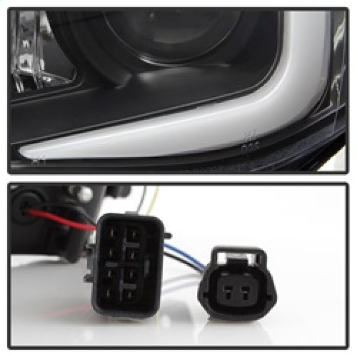 Spyder Subaru WRX 08-09 Projector Headlights - HID Model Only - Black PRO-YD-SWRX08-HID-LBDRL-BK - Bull Strap