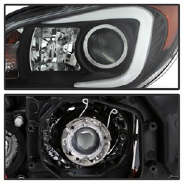 Spyder Subaru WRX 2006-2007 Projector Headlights - Halogen Only - Black PRO-YD-SWRX06-LBDRL-BK - Bull Strap