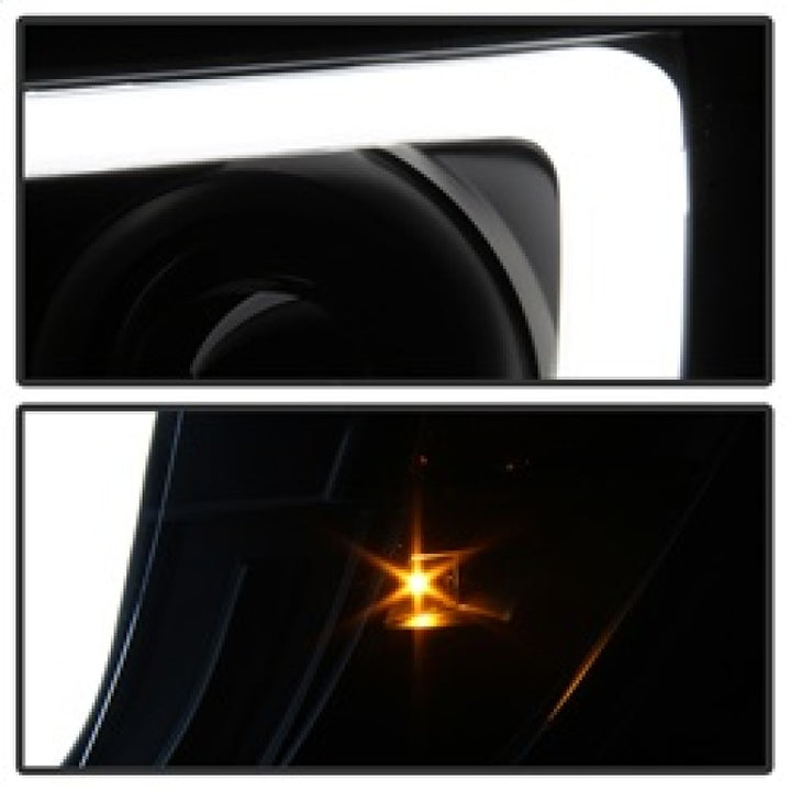 Spyder Toyota Tacoma 05-11 Projector Headlights - Light Bar DRL - Black PRO-YD-TT05V2-LB-BK - Bull Strap
