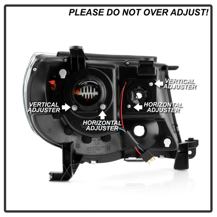 Spyder Toyota Tacoma 05-11 V2 High-Power LED Headlights - Black PRO-YD-TT05PL-BK - Bull Strap