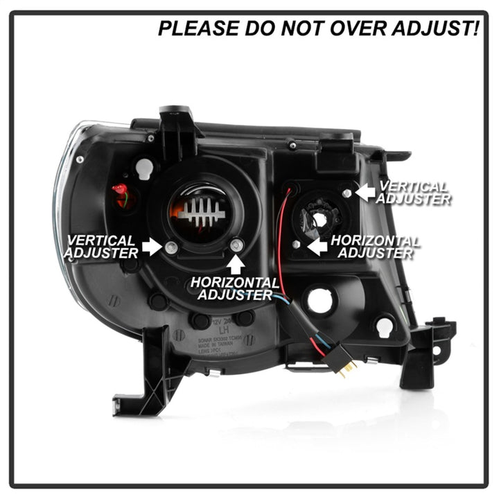 Spyder Toyota Tacoma 05-11 V2 High-Power LED Headlights - Black PRO-YD-TT05PL-BK - Bull Strap