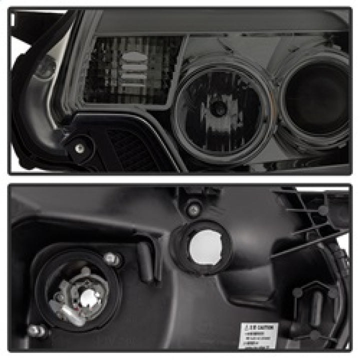Spyder Toyota Tacoma 12-16 Projector Headlights Light Bar DRL Smoke PRO-YD-TT12-LBDRL-SM - Bull Strap
