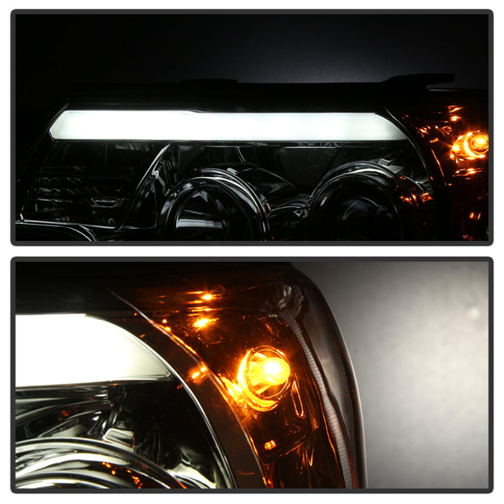 Spyder Toyota Tacoma 12-16 Projector Headlights Light Bar DRL Smoke PRO-YD-TT12-LBDRL-SM - Bull Strap