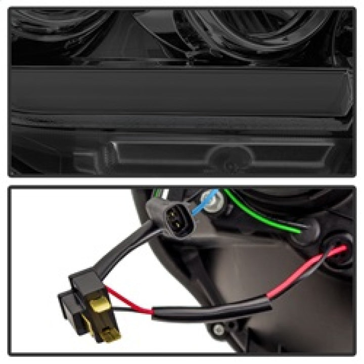 Spyder Toyota Tacoma 12-16 Projector Headlights Light Bar DRL Smoke PRO-YD-TT12-LBDRL-SM - Bull Strap