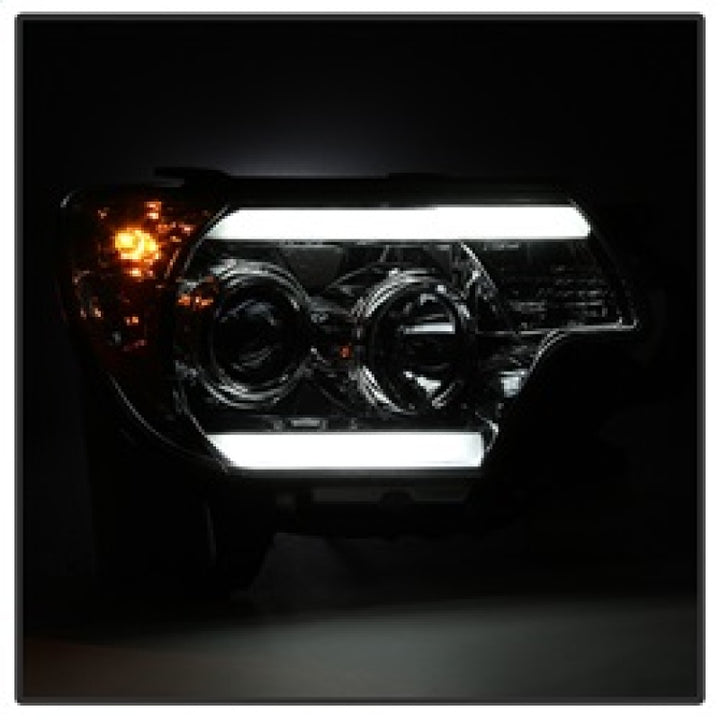 Spyder Toyota Tacoma 12-16 Projector Headlights Light Bar DRL Smoke PRO-YD-TT12-LBDRL-SM - Bull Strap