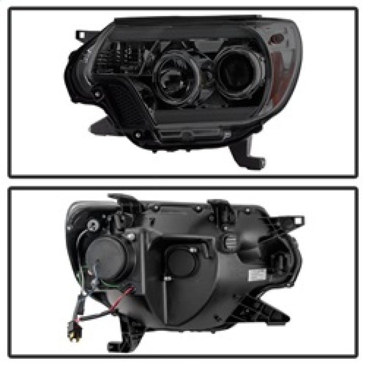 Spyder Toyota Tacoma 12-16 Projector Headlights Light Bar DRL Smoke PRO-YD-TT12-LBDRL-SM - Bull Strap