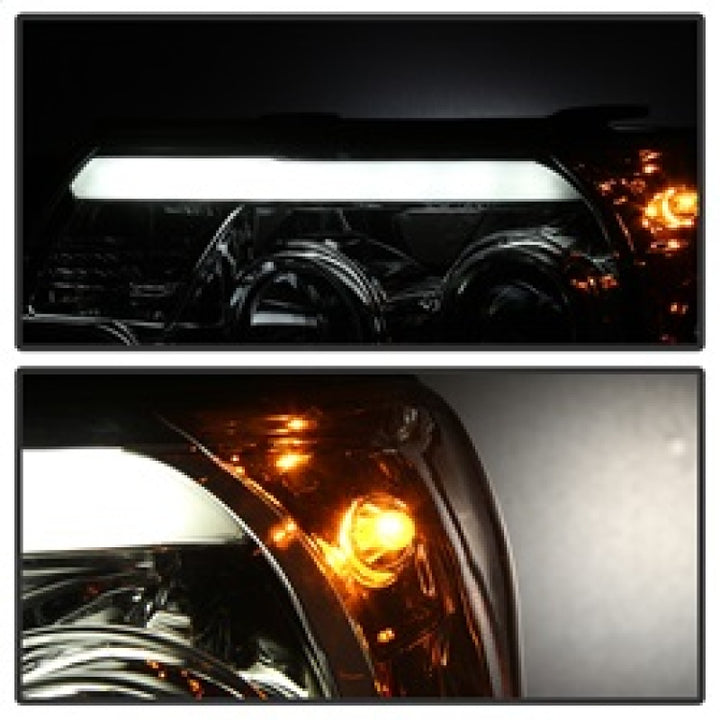 Spyder Toyota Tacoma 12-16 Projector Headlights Light Bar DRL Smoke PRO-YD-TT12-LBDRL-SM - Bull Strap