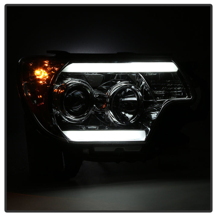 Spyder Toyota Tacoma 12-16 Projector Headlights Light Bar DRL Smoke PRO-YD-TT12-LBDRL-SM - Bull Strap