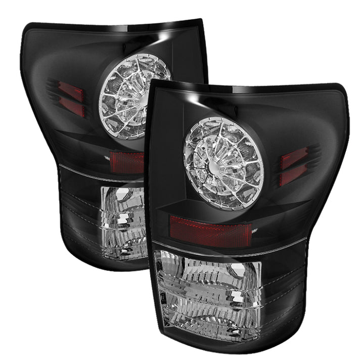 Spyder Toyota Tundra 07-13 LED Tail lights Black ALT-YD-TTU07-LED-BK - Bull Strap