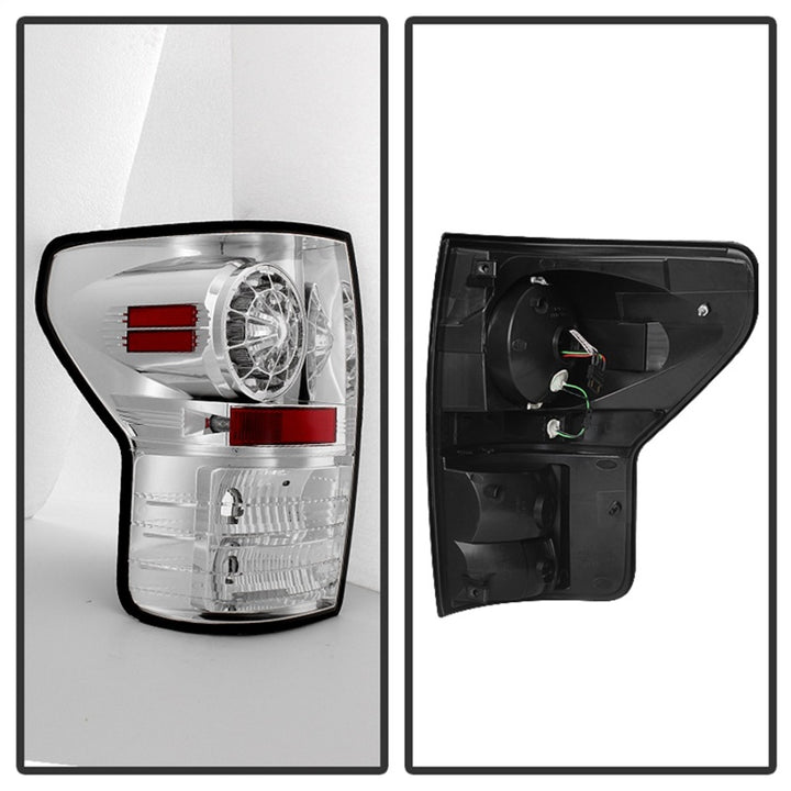 Spyder Toyota Tundra 07-13 LED Tail lights Chrome ALT-YD-TTU07-LED-C - Bull Strap