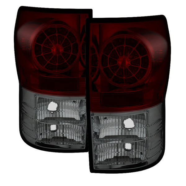 Spyder Toyota Tundra 07-13 LED Tail lights Red Smoke ALT-YD-TTU07-LED-RS - Bull Strap