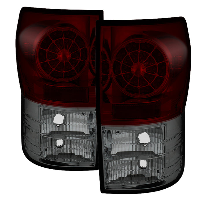 Spyder Toyota Tundra 07-13 LED Tail lights Red Smoke ALT-YD-TTU07-LED-RS - Bull Strap