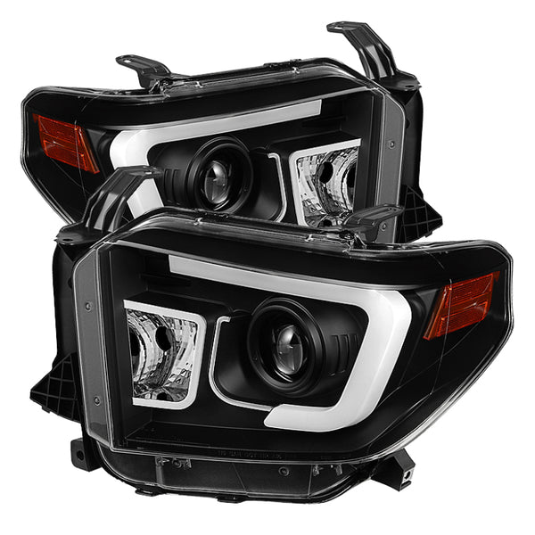 Spyder Toyota Tundra 2014-2016 Projector Headlights Light Bar DRL Black PRO-YD-TTU14-DRL-BK - Bull Strap