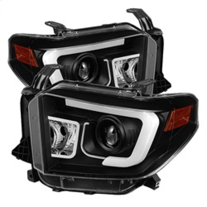 Spyder Toyota Tundra 2014-2016 Projector Headlights Light Bar DRL Black PRO-YD-TTU14-DRL-BK - Bull Strap