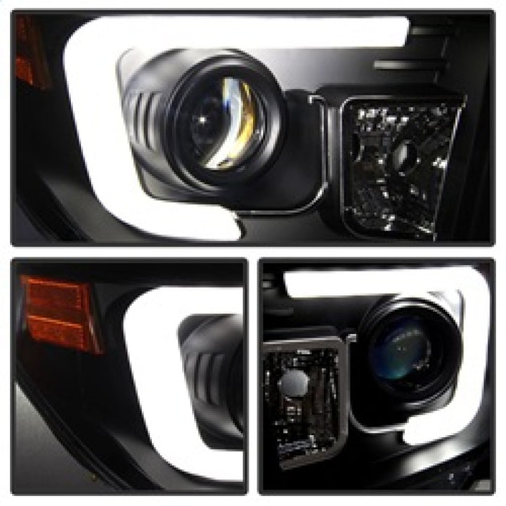 Spyder Toyota Tundra 2014-2016 Projector Headlights Light Bar DRL Black PRO-YD-TTU14-DRL-BK - Bull Strap