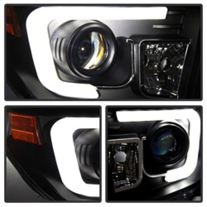 Spyder Toyota Tundra 2014-2016 Projector Headlights Light Bar DRL Black PRO-YD-TTU14-DRL-BK - Bull Strap