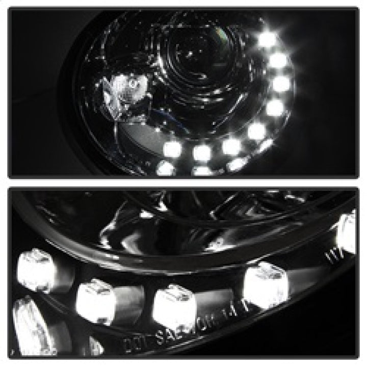 Spyder Volkswagen Beetle 1998-2005 Projector Headlights DRL Chrome PRO-YD-VB98-DRL-C - Bull Strap
