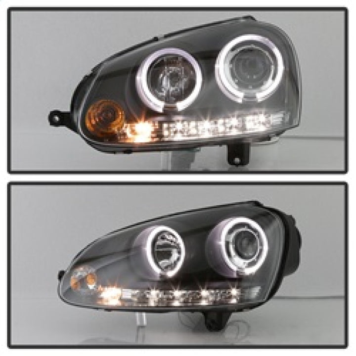 Spyder Volkswagen GTI 06-09/Jetta 06-09 Halogen Model Only - LED Halo DRL Black PRO-YD-VG06-HL-BK - Bull Strap