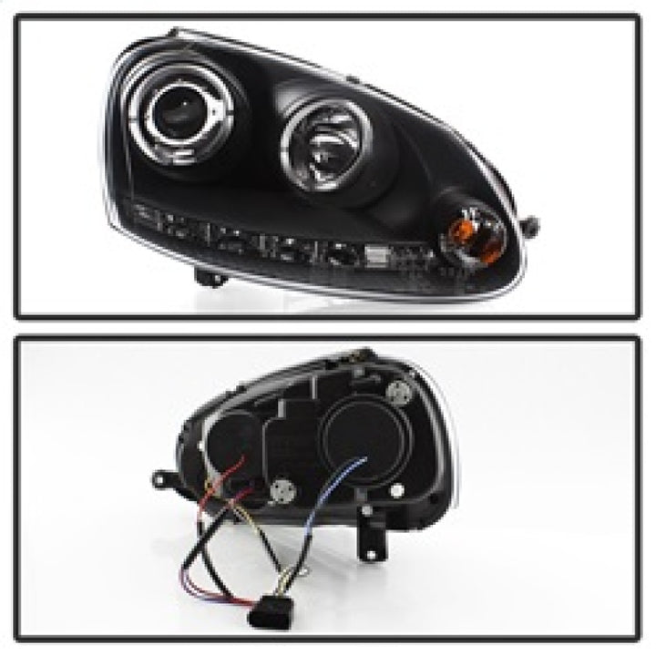 Spyder Volkswagen GTI 06-09/Jetta 06-09 Halogen Model Only - LED Halo DRL Black PRO-YD-VG06-HL-BK - Bull Strap