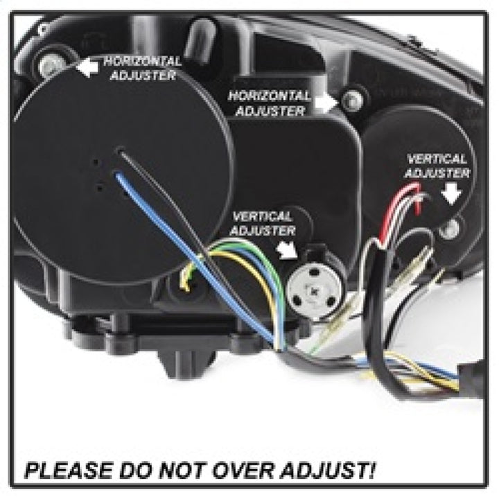 Spyder Volkswagen GTI 06-09/Jetta 06-09 Xenon/HID Model Only - DRL Black PRO-YD-VG06-HID-DRL-BK - Bull Strap