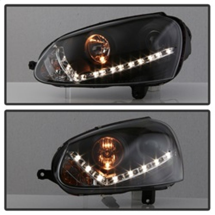 Spyder Volkswagen GTI 06-09/Jetta 06-09 Xenon/HID Model Only - DRL Black PRO-YD-VG06-HID-DRL-BK - Bull Strap